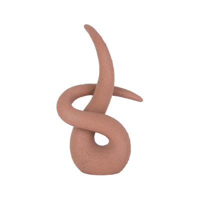 Statue en résine Art knot Orange terracotta PRESENT TIME