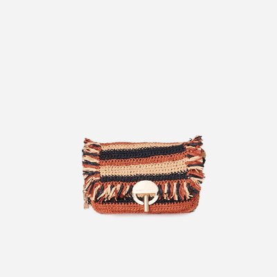Bolso con bandolera de rafia MOON VANESSA BRUNO