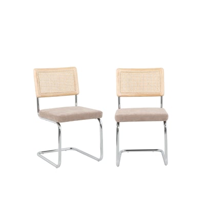 Chaises cannage pieds métal (lot de 2)  ELLA BAÏTA