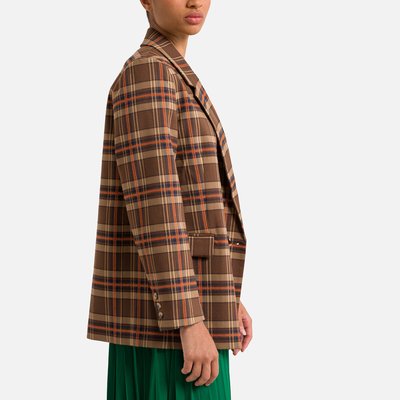 Gerader Blazer mit Karomuster SUNCOO