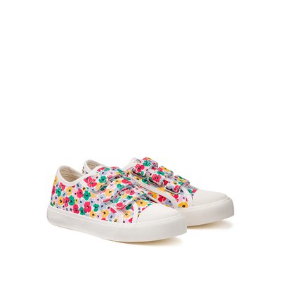 Sapatilhas com barras autoaderentes, estampado às flores LA REDOUTE COLLECTIONS