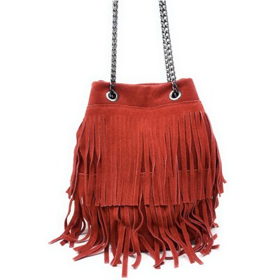 Sac à main à franges en cuir nubuck TADI OH MY BAG