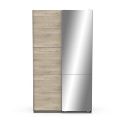Armoire 2 portes coulissantes et miroir Ghost - L116,5 cm CALICOSY