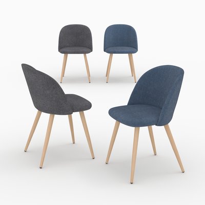 Pack 4 chaises en tissu - COZY RENDEZ-VOUS DÉCO