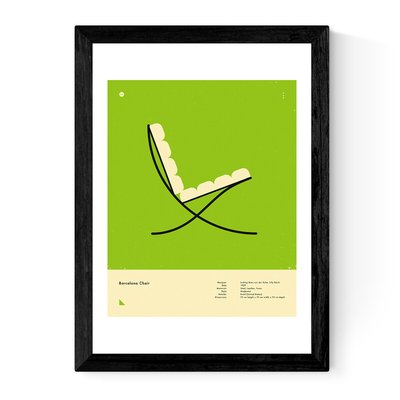 Green Barcelona Chair by Jazzberry Blue Print EAST END PRINTS