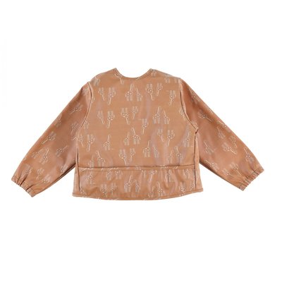Bavoir tablier ocre motif girafe NOUKIE'S
