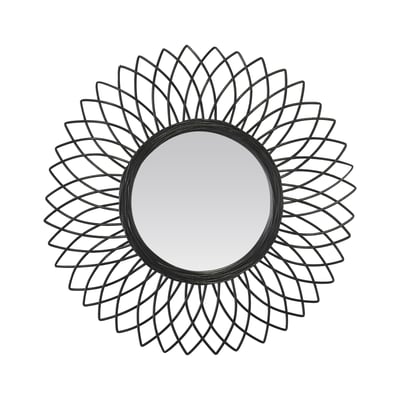 Miroir fleur en rotin 61cm EMDE