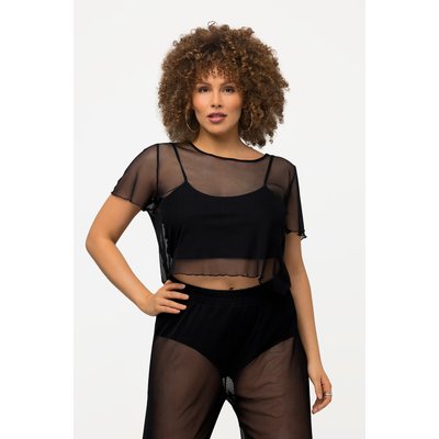 T-shirt en tulle à manches courtes. ULLA POPKEN