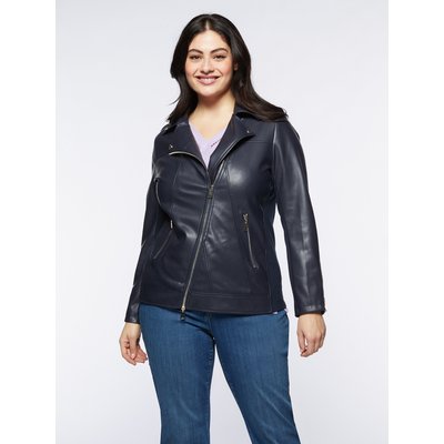 Blouson motard fermé par une fermeture éclair oblique FIORELLA RUBINO