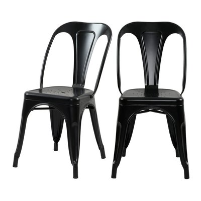Lot de 2 chaises en métal - INDUS RENDEZ-VOUS DÉCO