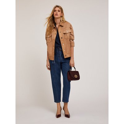 Jeans balloon fit in denim di cotone misto lyocell lavaggio dark blue MOTIVI