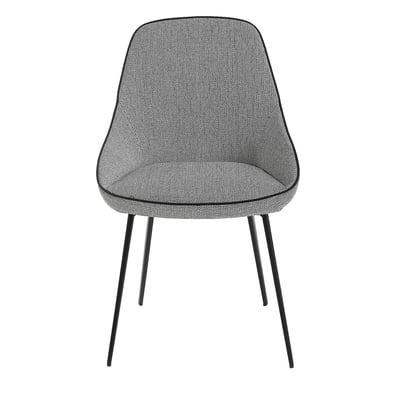 Chaise en tissu gris ANGEL CERDA