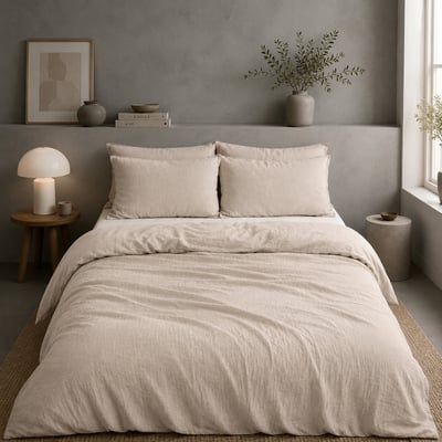 Housse de couette 100% gaze de coton lavé BATON ROUGE
