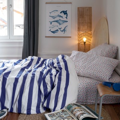 Housse de couette réversible coton biologique PTITCHIC CARRE BLANC