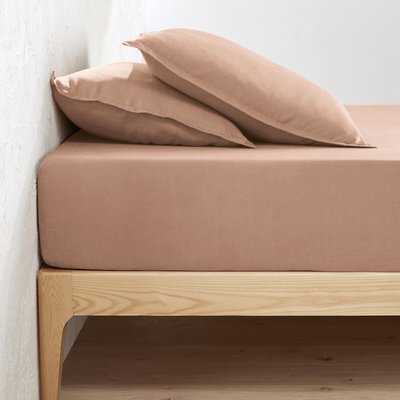 Hoeslaken in gewassen linnen, omslag 30 cm, Linot LA REDOUTE INTERIEURS