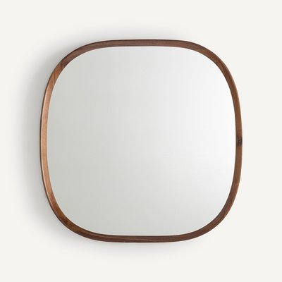 Organischer Spiegel aus massivem Walnussholz und MDF, H80cm, Orion AM.PM