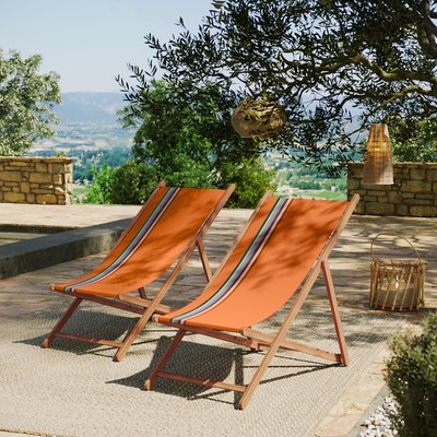 Lot de 2 chiliennes 100 % coton - bois - MAULEON EPICE AVRIL PARIS