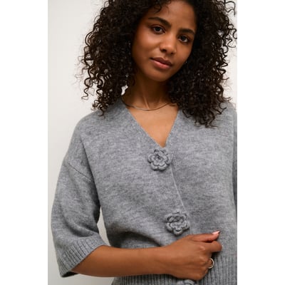 Gilet Gris Boutonné Devant, Encolure Classique – Taille 38, Occasion Très Bon état