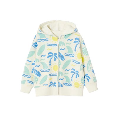 Sweat zippé à capuche motifs surf VERTBAUDET