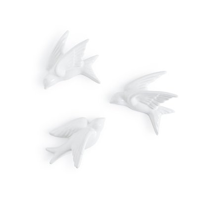 Lot de 3 hirondelles en faïence, Paolina LA REDOUTE INTERIEURS