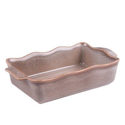 Plat à four rectangle   27x15x7 cm brun-ELY TABLE PASSION