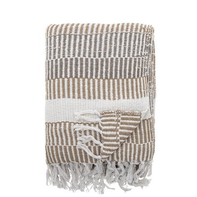Plaid rayures coton recyclé  ISNEL BLOOMINGVILLE