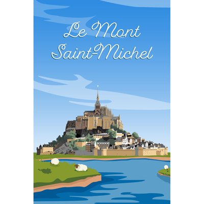 Tableau Sur Toile Illustration Mont-saint-michel ARCHITECTURE CEANOTHE
