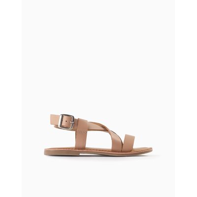 Sandales en Cuir à Brides Croisées ZIPPY