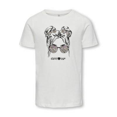 T-shirt de mangas curtas, impressão à frente KIDS ONLY