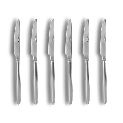 Lot de 6 couteaux de table en acier inoxydable, ATHENA OGO LIVING