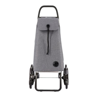 IMAX TWEED - Chariot de course pliable - 6 roues - Gris clair - Élégant et robuste, structure en aluminium, sac imperméable au design tweed ROLSER