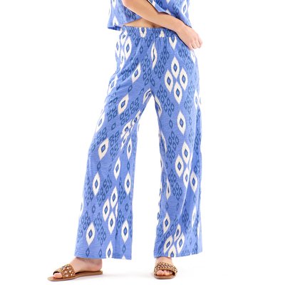 Pantalon en coton coupe droite à motifs ALESSANDRO WILD