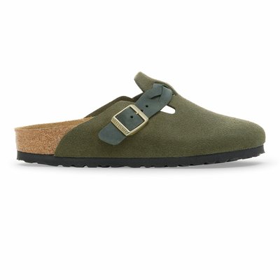 Sabots Boston Braided en cuir suédé BIRKENSTOCK