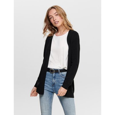 Mid-Length Open Cardigan in Fine Knit ONLY