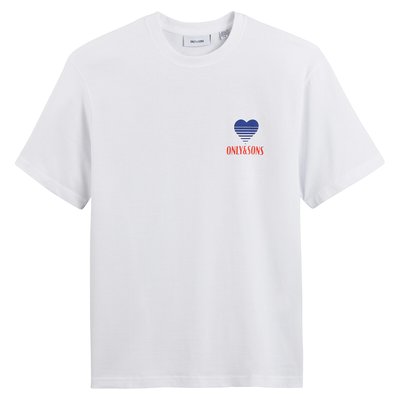 Oversize-T-Shirt mit Herz-Logo hinten ONLY & SONS