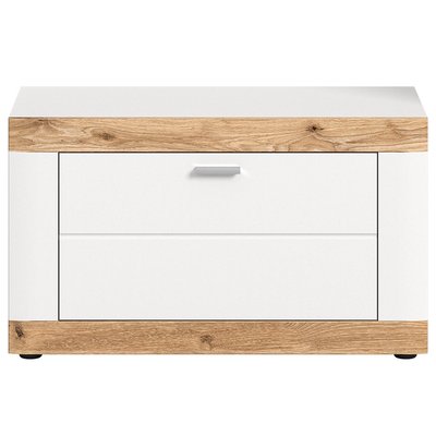 Coventry - meuble à chaussures - blanc et bois - 80x47 cm LISA DESIGN