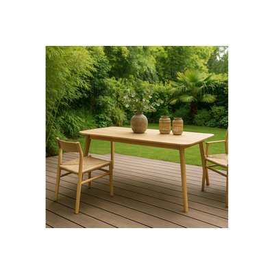 Table de jardin rectangulaire en teck L240 10 places - CALVI HELLIN, DEPUIS 1862