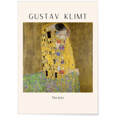 Affiche Gustav Klimt « The kiss » L'AFFICHERIE