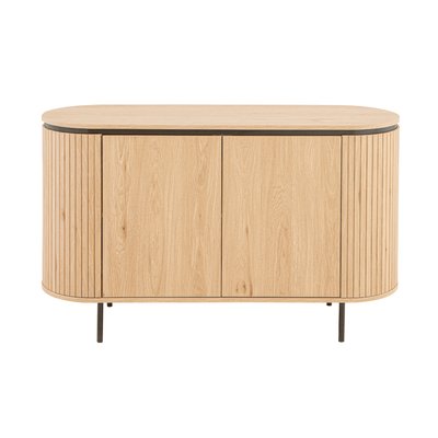 Buffet 2 Portes avec Effet Rainuré L120 cm - MALAGA CALICOSY