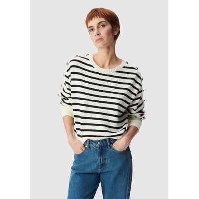 Pull marinière boutons gravés aux manches IKKS