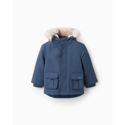 Manteau matelassé, avec capuche, doublure sherpa NOVEAUX NATURE ZIPPY
