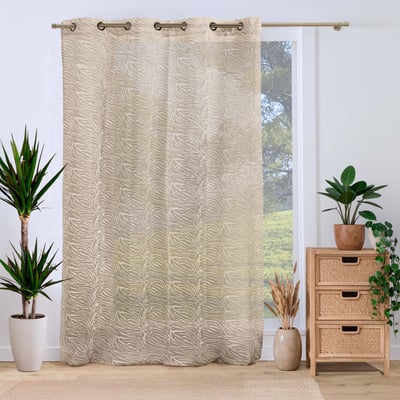 Voilage tamisant à œillets en voile tissé à motif zébré DOUCEUR D'INTÉRIEUR