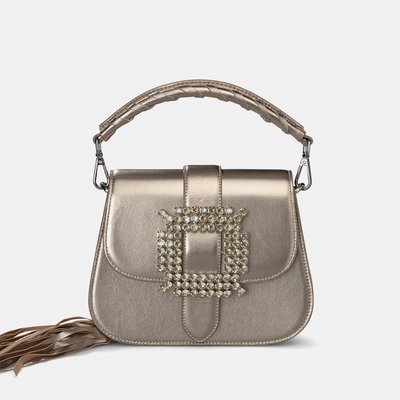 Sacoche en cuir avec détail carré strass ALMA EN PENA