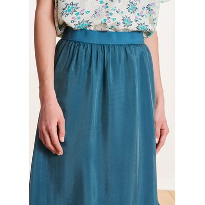 Jupe longue fluide en voile viscose/soie LA FEE MARABOUTEE