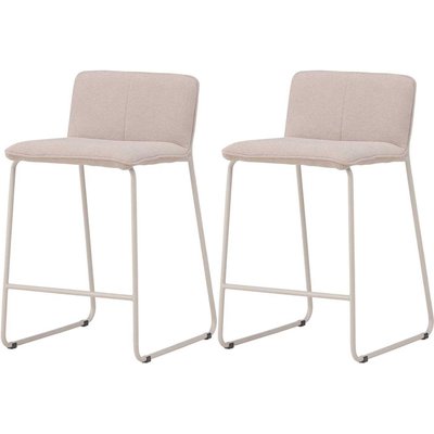 Chaise de bar en tissus bouclette et acier Bisbee VENTURE HOME