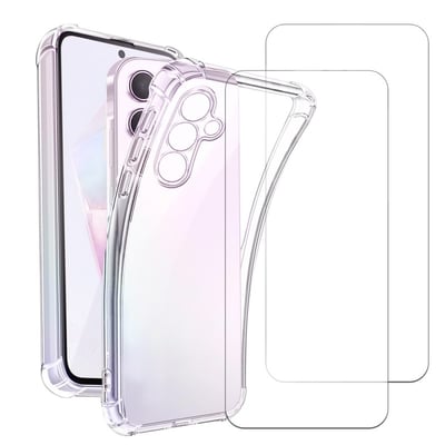 Coque Galaxy A55 antichoc + 2 vitres EVETANE