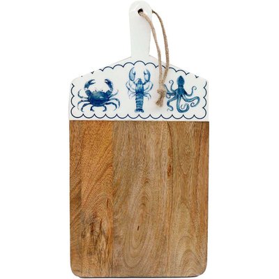 Planche apéro en bois de manguier Mer Rectangulaire JARDINDECO