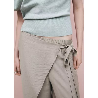 Pantalon wide leg paréo MANGO TEEN