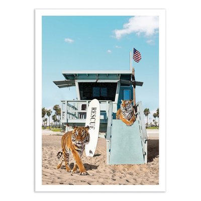 Affiche d’art 30 x 40 cm - Tigers to the rescue - Gal Design WALL EDITIONS
