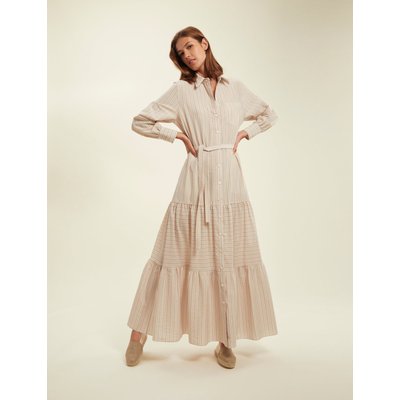 Robe L?�na ?�cru ?� rayures INES DE LA FRESSANGE PARIS